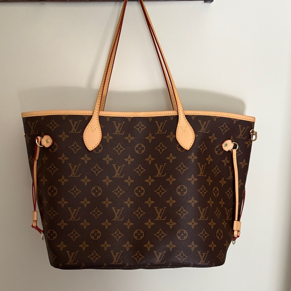 Brown and tan Striped Red Travel Bag